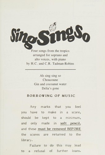 Sing sing so (Oxford choral music for upper voices)