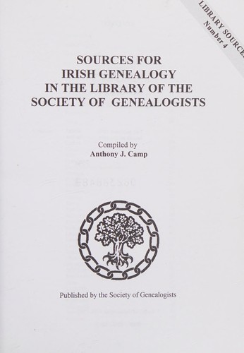 Sources for Irish genealogy in the library of the Society of Genealogists
