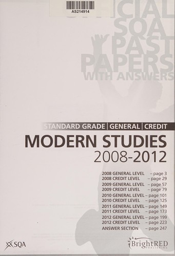 Standard Grade, General, Credit Modern Studies 2008-2012