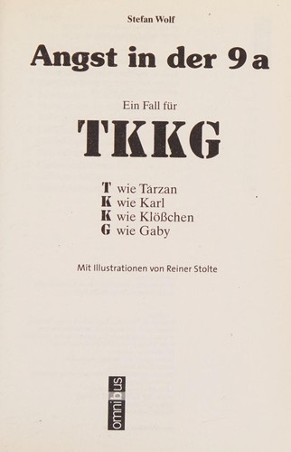 TKKG 06 - Angst in der 9a