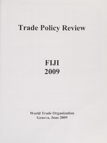 Trade Policy Review - Fiji 2009