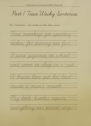 Wacky Sentences Handwriting Workbook