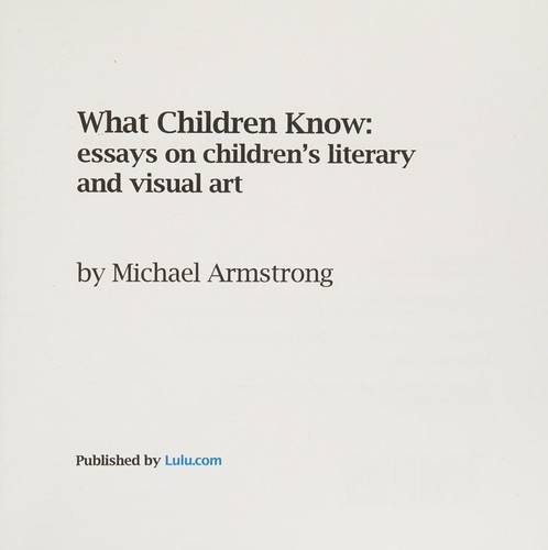 What Children Know