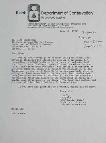 Action plan for wildlife die-offs