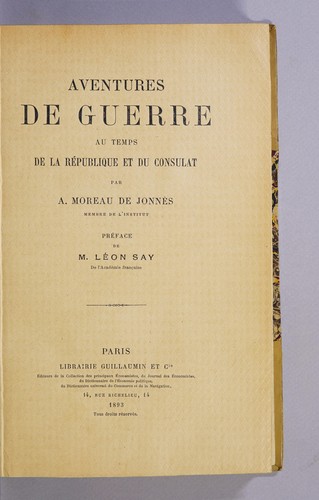 Aventures de guerre au temps de la République et du Consulat