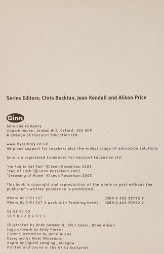 Year 4 Short Stories - Where Do I Fit In?