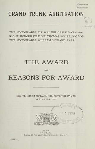 AWARD AND REASONS FOR AWARD
