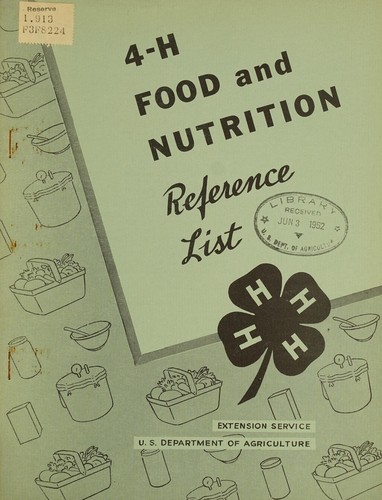4-H food and nutrition reference list