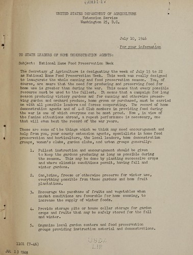 National Home Food Preservation Week