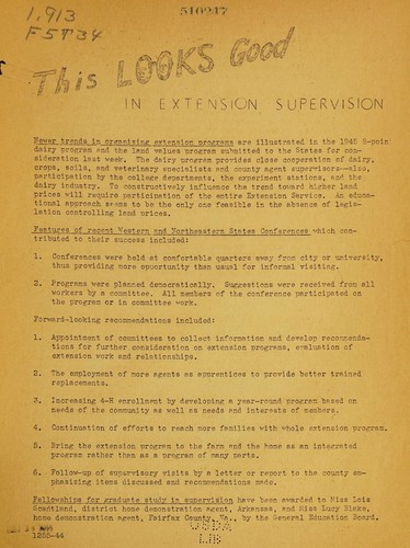 This looks good in extension supervision