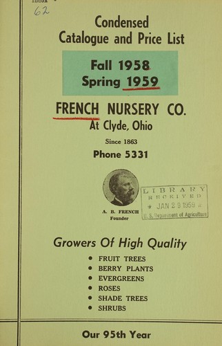 Condensed catalogue and price list