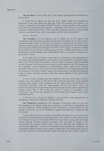 Final record of the one thousand three hundred and twenty-seventh plenary meeting