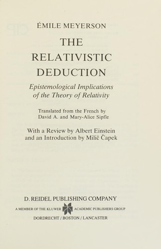 The relativistic deduction