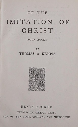 Of the imitation of Christ