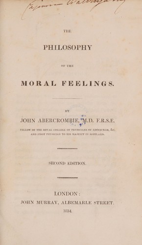 The philosophy of the moral feelings