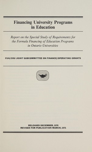 Financing university programs in education