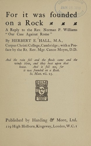 For it was founded on a rock