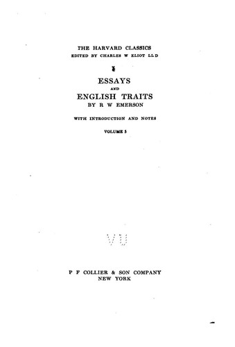 Essays and English traits