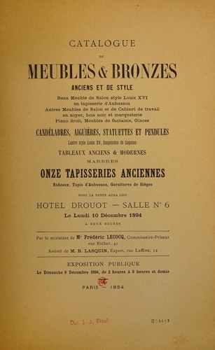 Meubles & bronzes anciens et de style