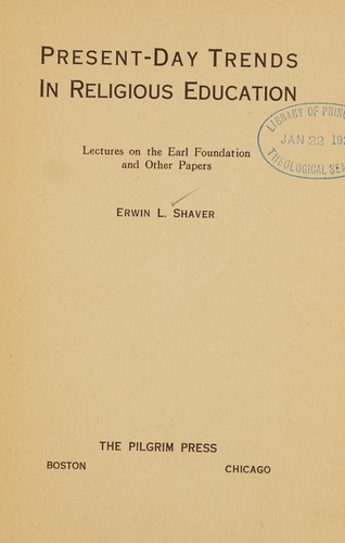 Present-day trends in religious education