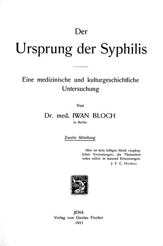 Der Ursprung der Syphilis: Zweite Abteilung