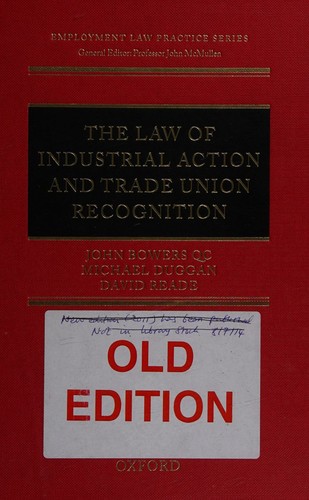 The law of industrial action and trade union recognition