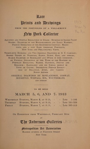 Rare prints and drawings