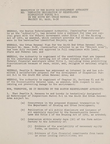 South end urban renewal area, mass. R-56