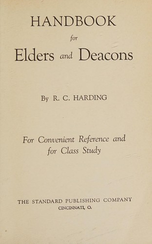Handbook for elders and deacons