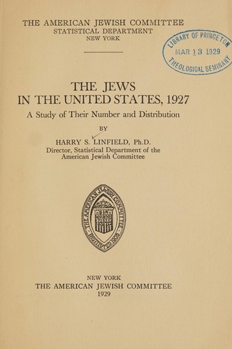 The Jews in the United States, 1927