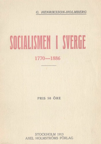 Socialismen i Sverige 1770–1886