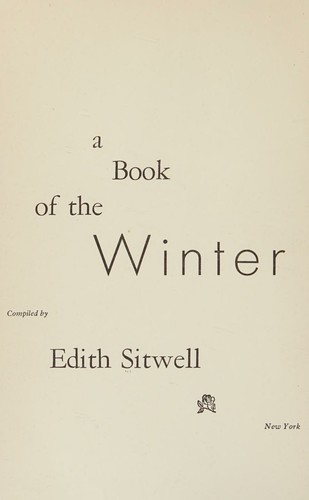 A book of the winter. [Poems and prose]