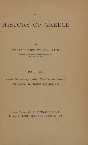 A History of Greece, Part III [3]