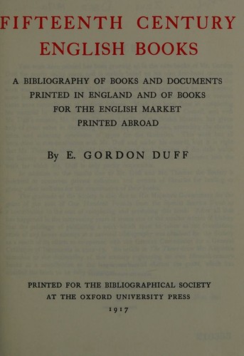 Fifteenth century English books
