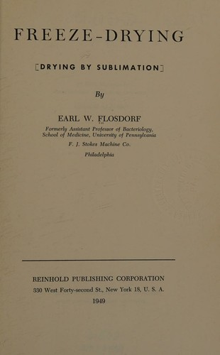 Freeze-Drying [Drying By Sublimation]