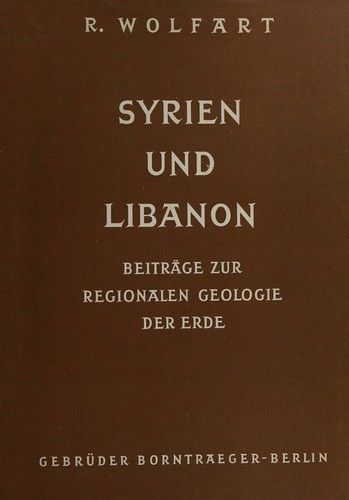 Geologie von Syrien und dem Libanon.