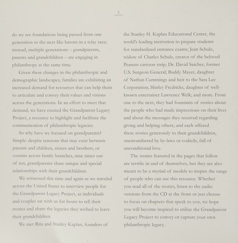 The Grandparent Legacy Project