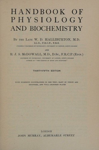 Handbook of Physiology and Biochemistry
