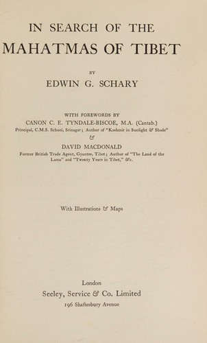 In search of the mahatmas of Tibet