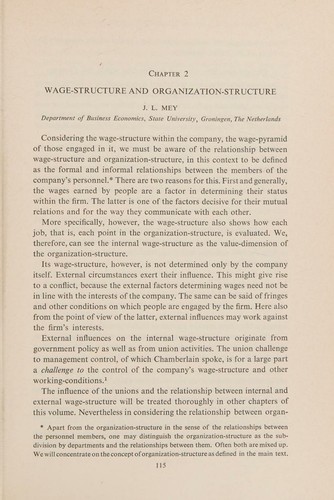 Internal Wage Structure