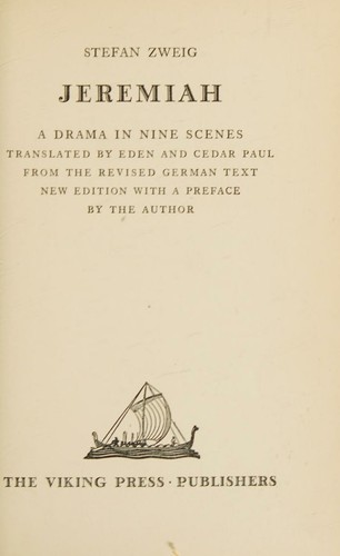 Jeremiah, a drama in nine scenes