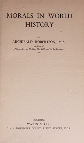 Morals in world history,