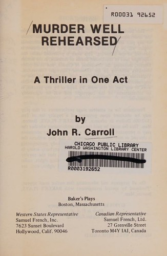 Murder Well Rehearsed