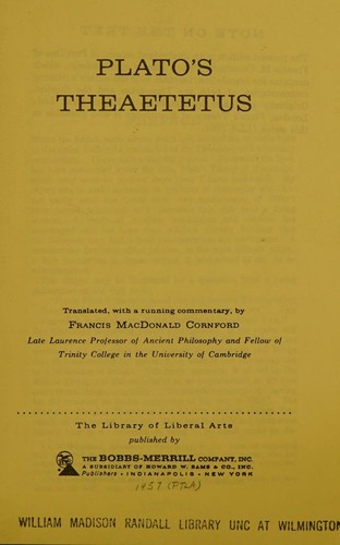 Plato's Theaetetus