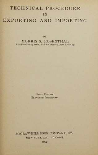 Technical procedure in exporting and importing