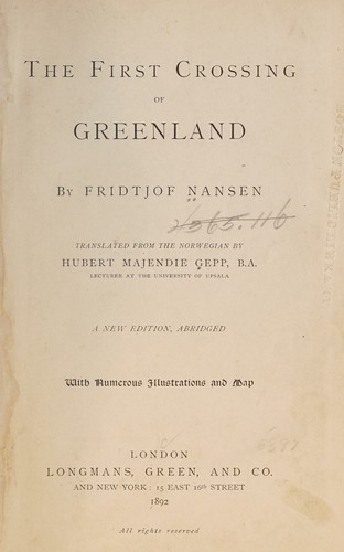 The first crossing of Greenland