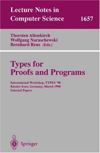 Types for Proofs and Programs