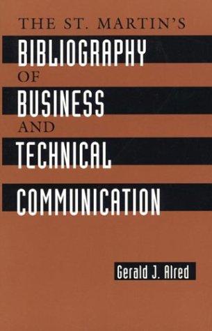 The St. Martin's bibliography of business and technical communication