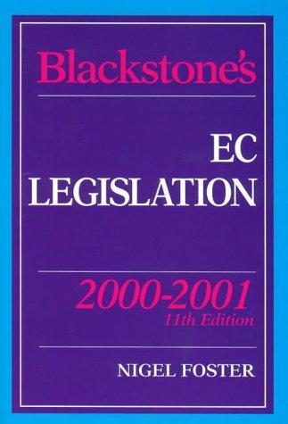Blackstone's EC Legislation (Blackstone's Statute Books)