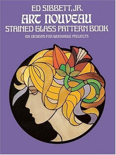 Art Nouveau stained glass pattern book